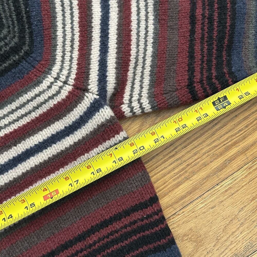 Ll Bean Lambs Wool Knit Striped Sweater Medium - Picture 4 of 5